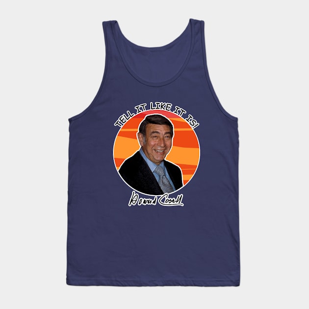 🏈 "Tell It Like It Is!" American Sportscaster Howard Cosell Tank Top by Pixoplanet